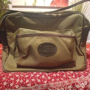 Vintage Yves Saint Laurent canvas travel bag